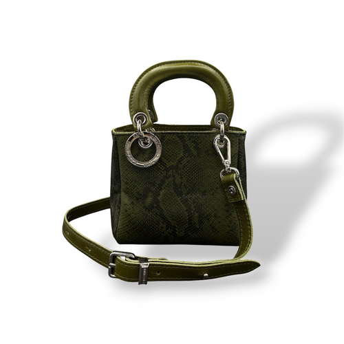 LADY B MINI - Women's python embossed calf leather handbag