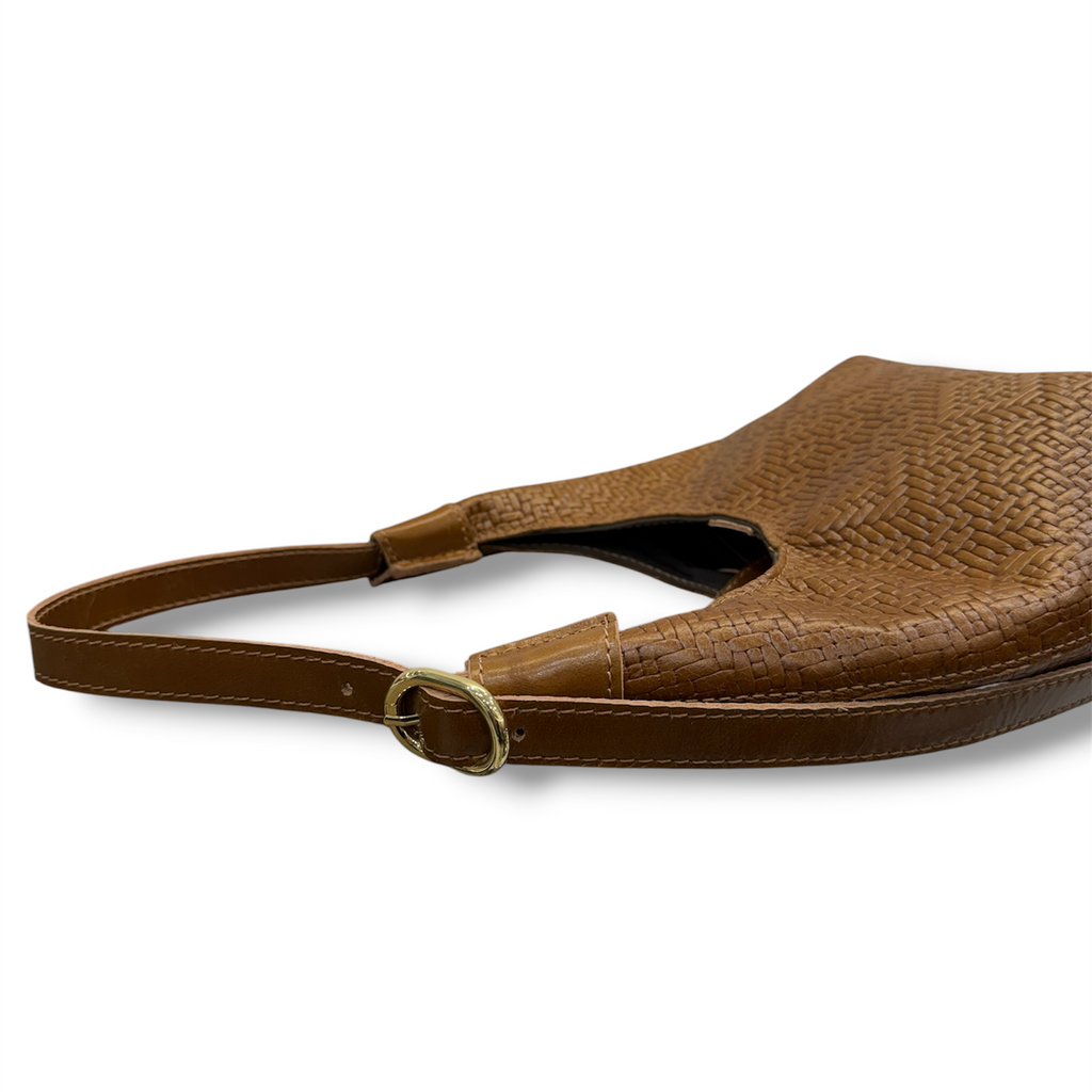 MAGGY - Women's woven embossed calf leather shoulder bag