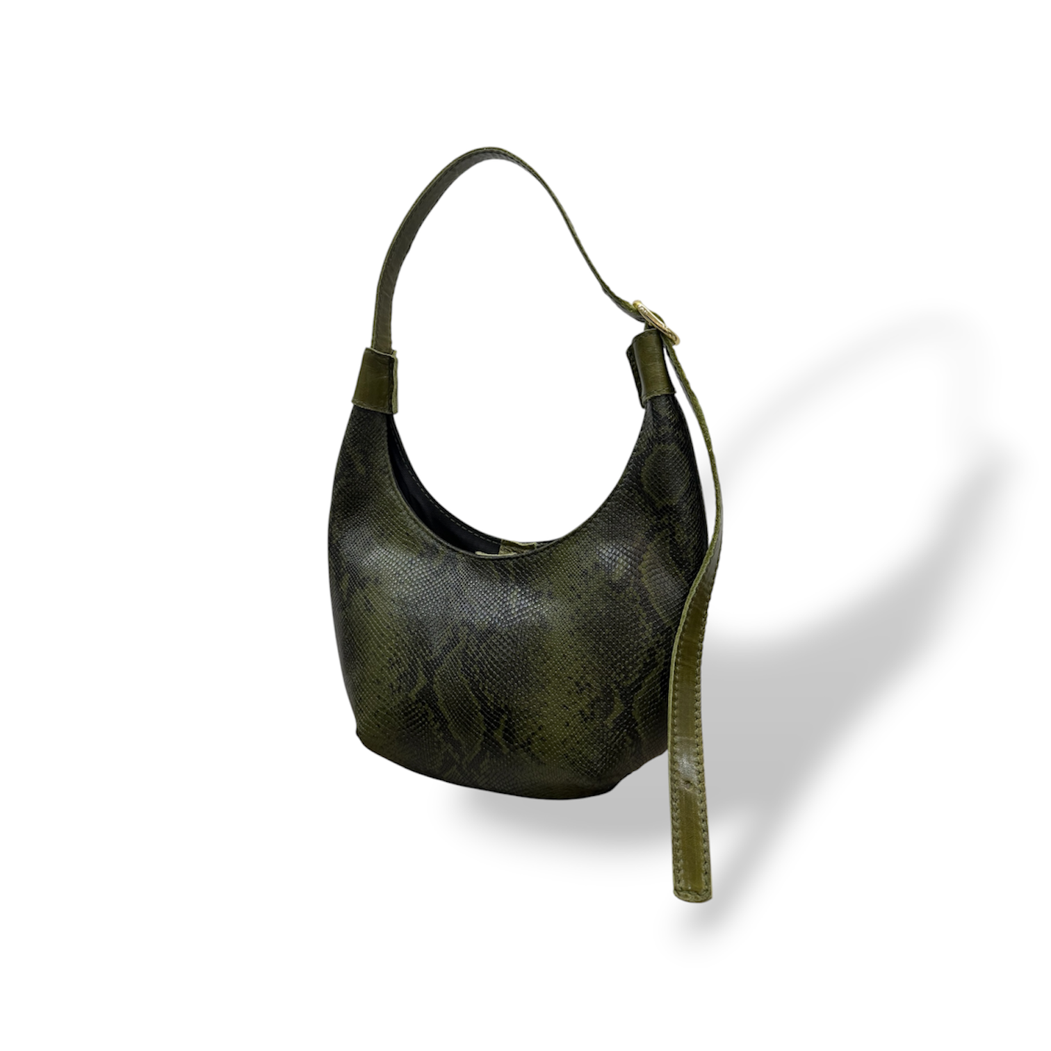 MAGGY - Women's python embossed calf leather shoulder bag