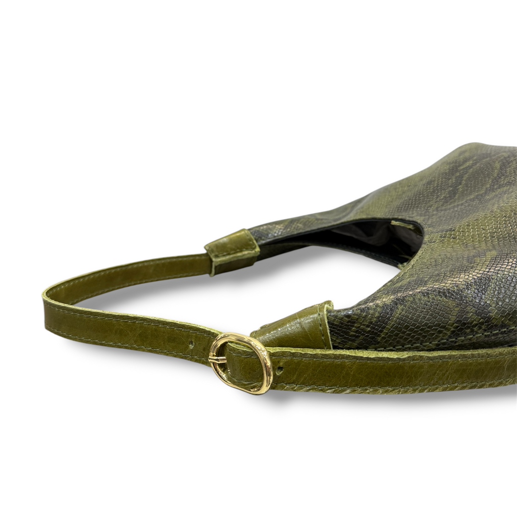 MAGGY - Women's python embossed calf leather shoulder bag