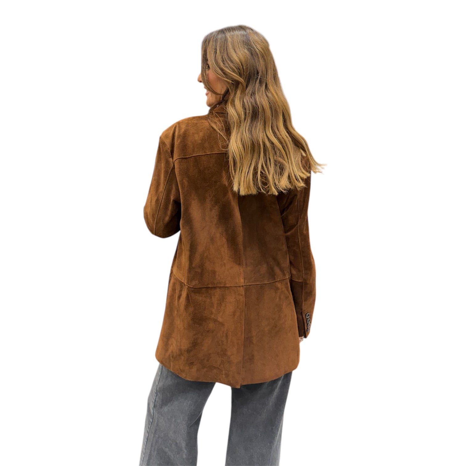 MANUELA - Women's suede calf leather blazer