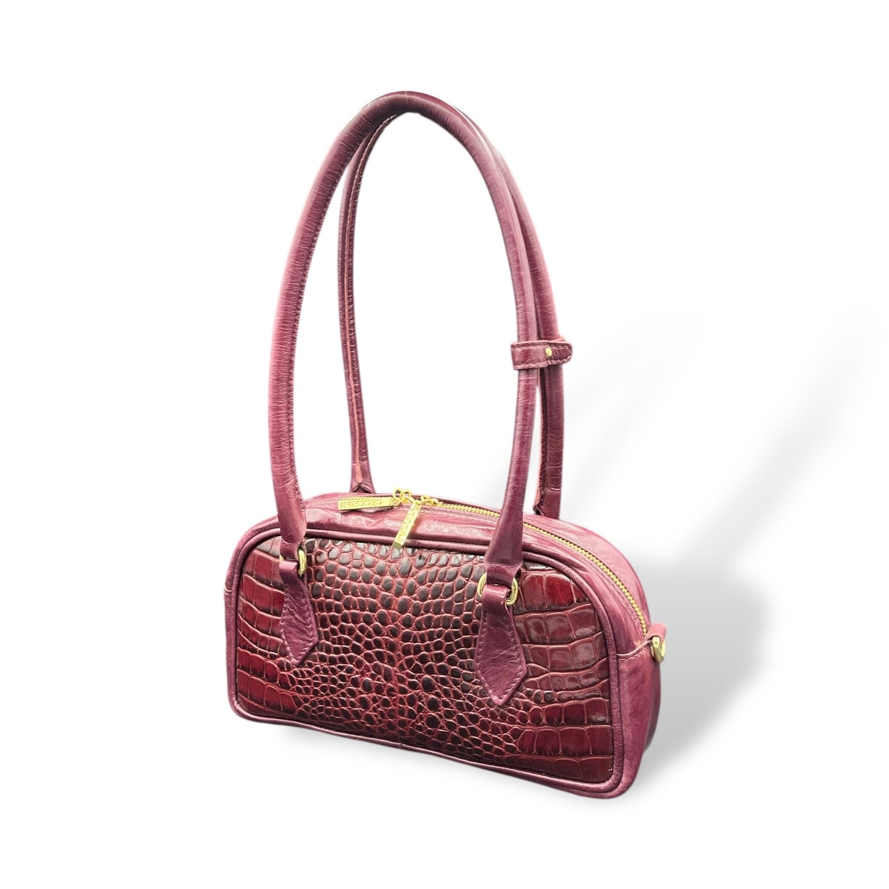 MARMO - Women's crocodile embossed calf leather shoulder bag