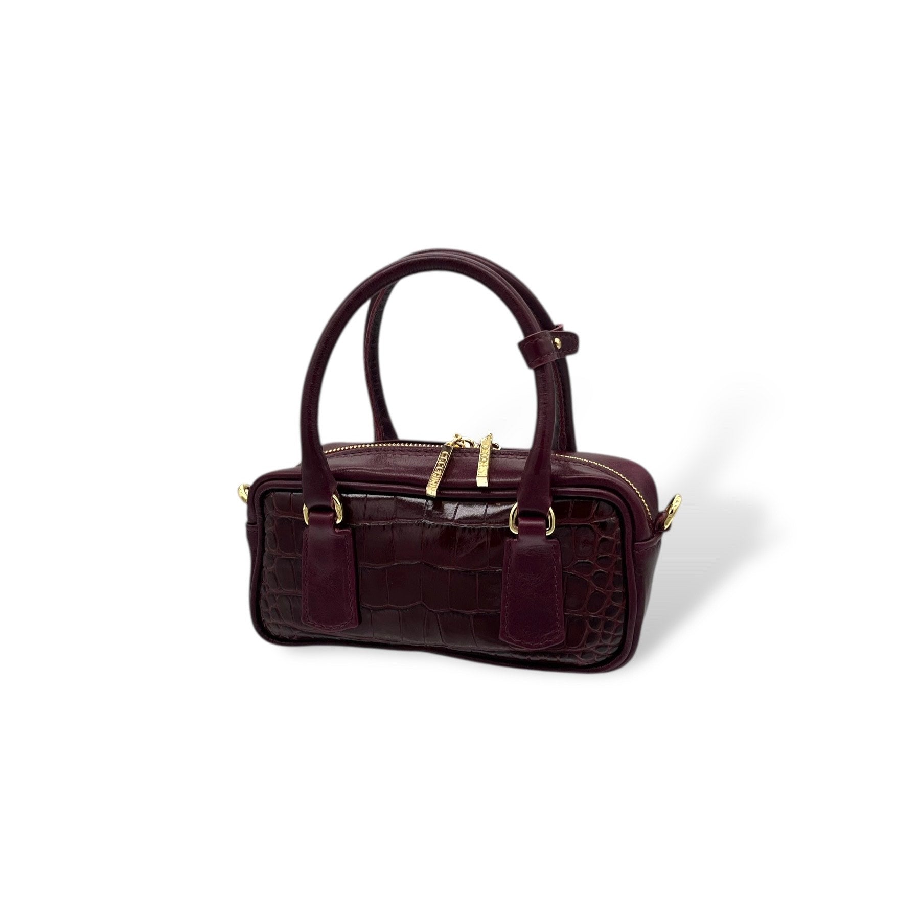 MIMI mini - Women's crocodile embossed calf leather handbag