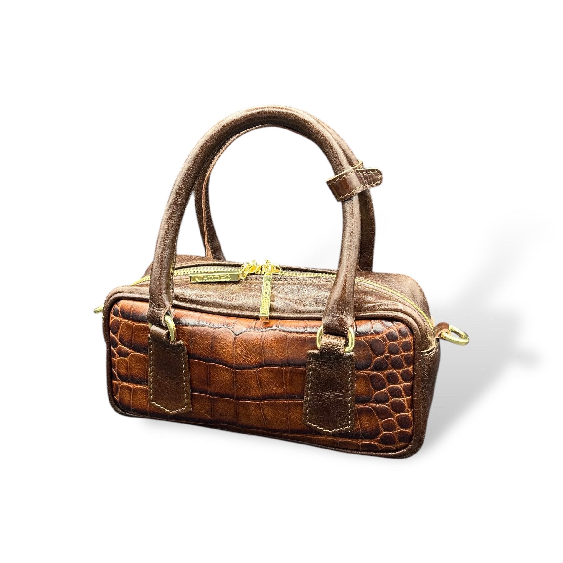 MIMI mini - Women's crocodile embossed calf leather handbag