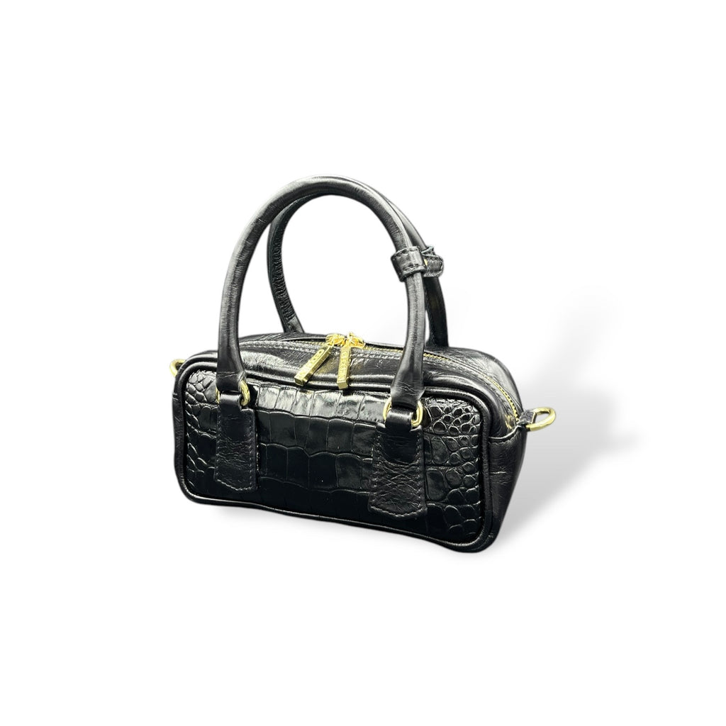 MIMI mini - Women's crocodile embossed calf leather handbag
