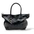 Women's square embossed calf leather shoulder bag - NEVERFULL