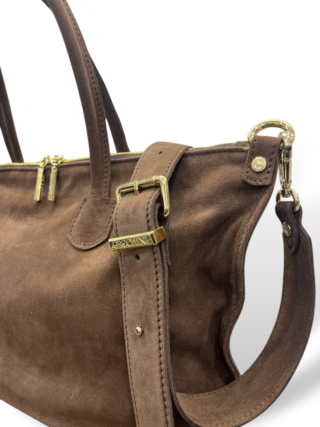 NEVERFULL - Women's suede calf leather shoulder bag