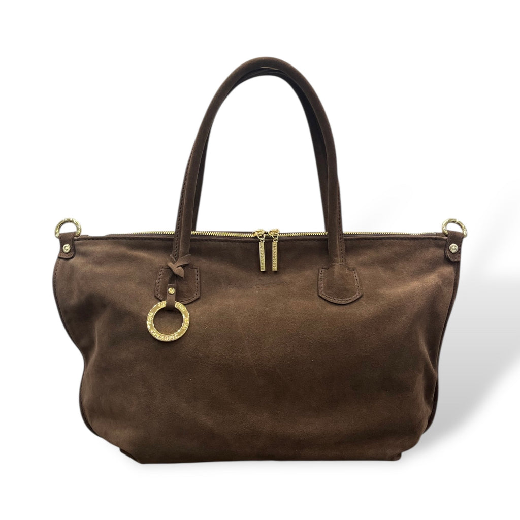 NEVERFULL - Women's suede calf leather shoulder bag