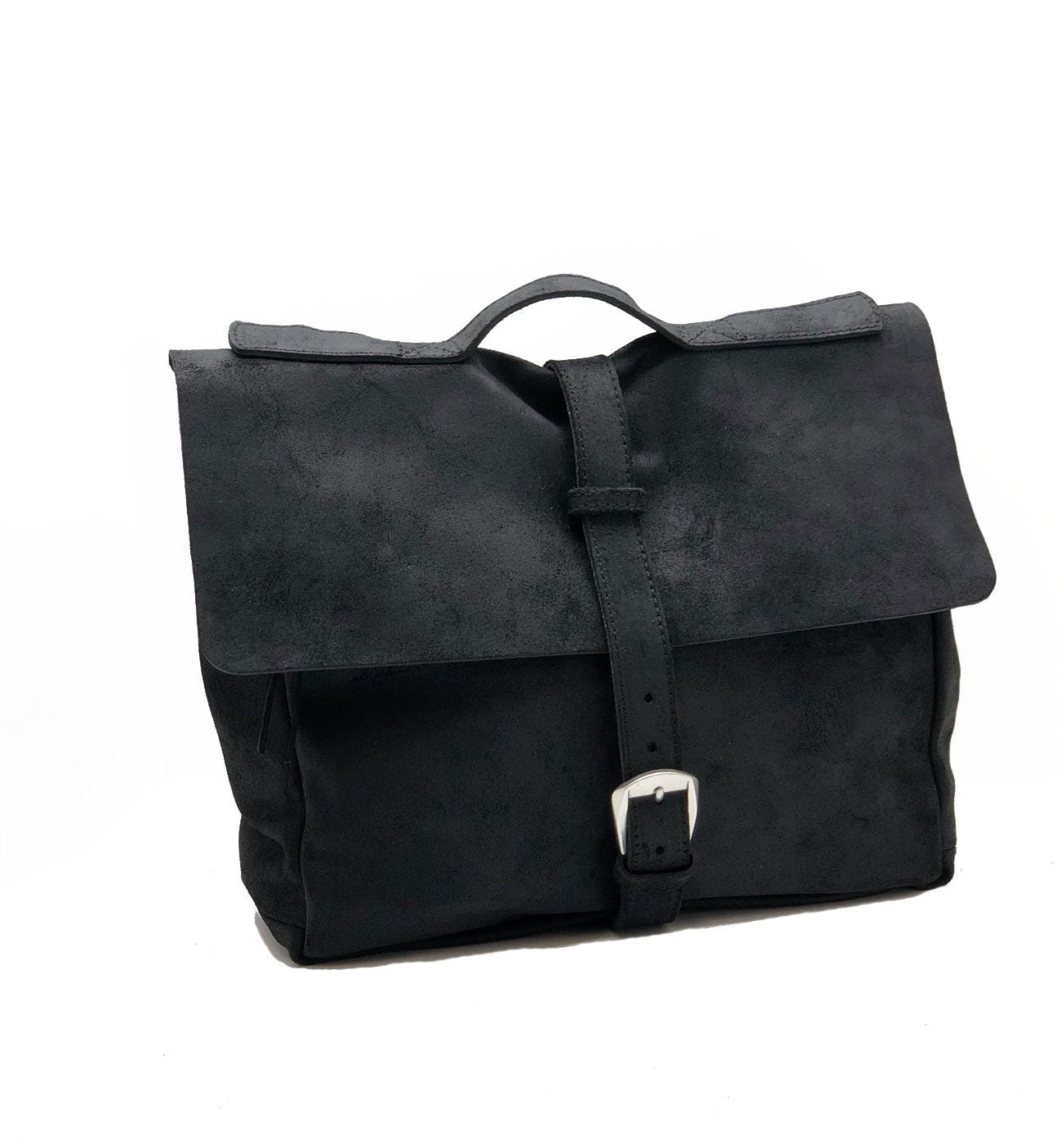 Men's greased suede crust calf leather backpack - BOWIN