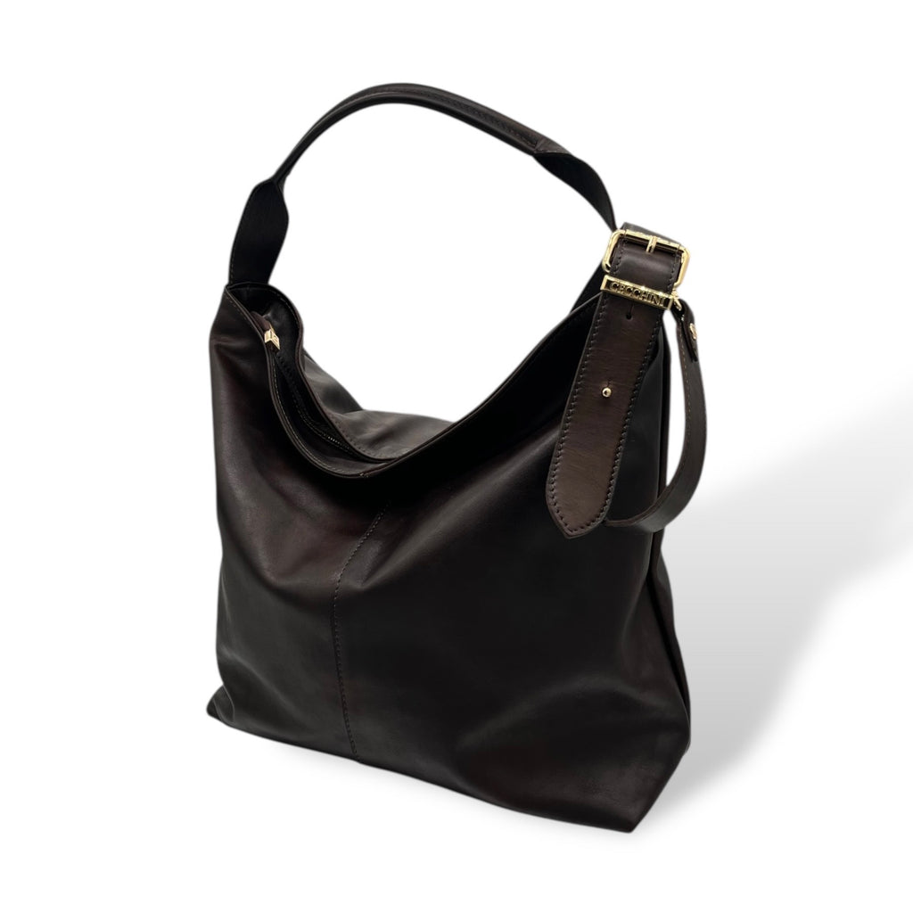 SACCA EMPIRE big - Women's hand-polished smooth calf leather shoulder bag