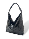SACCA EMPIRE big - Women's square embossed calf leather shoulder bag