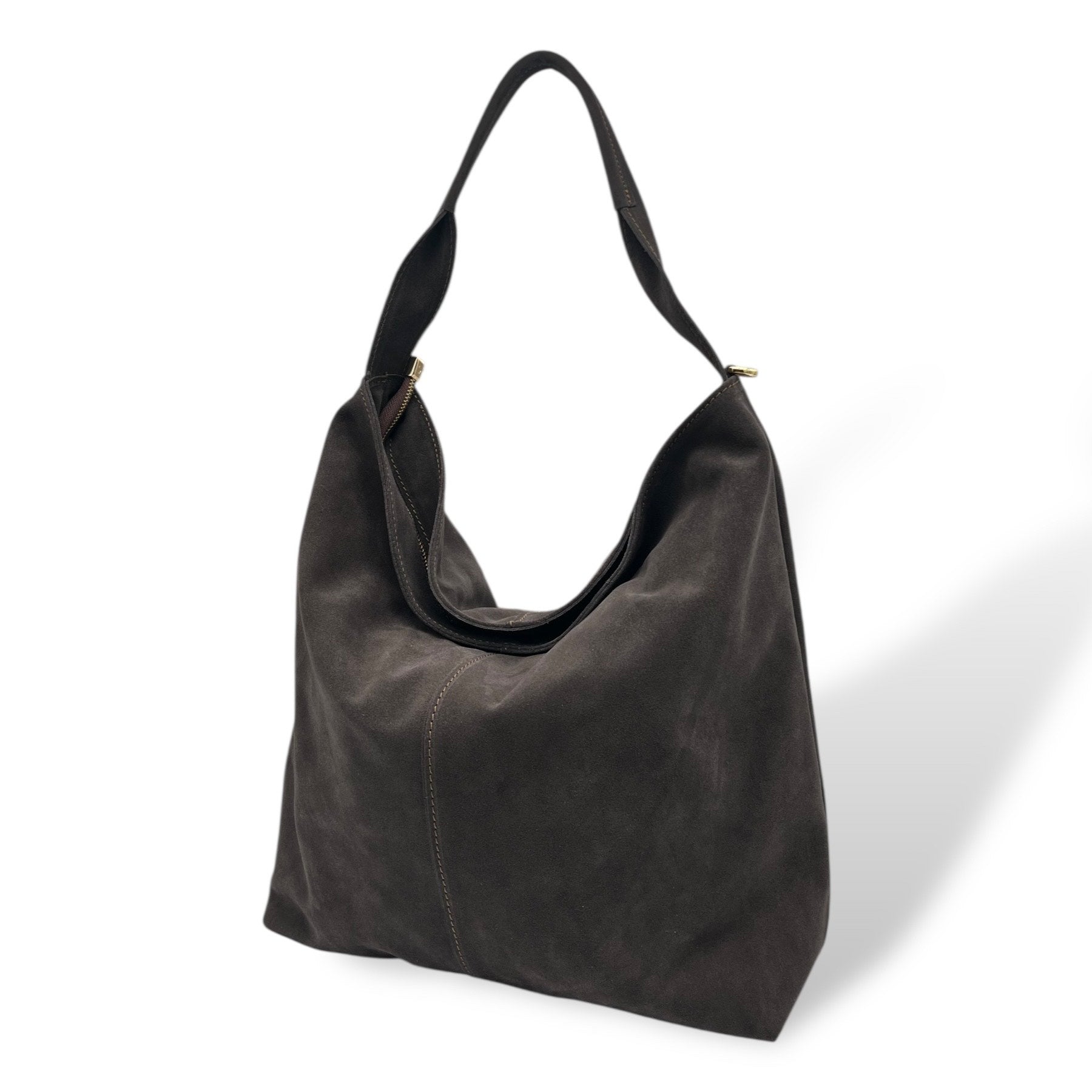 SACCA EMPIRE big - Women's suede calf leather shoulder bag
