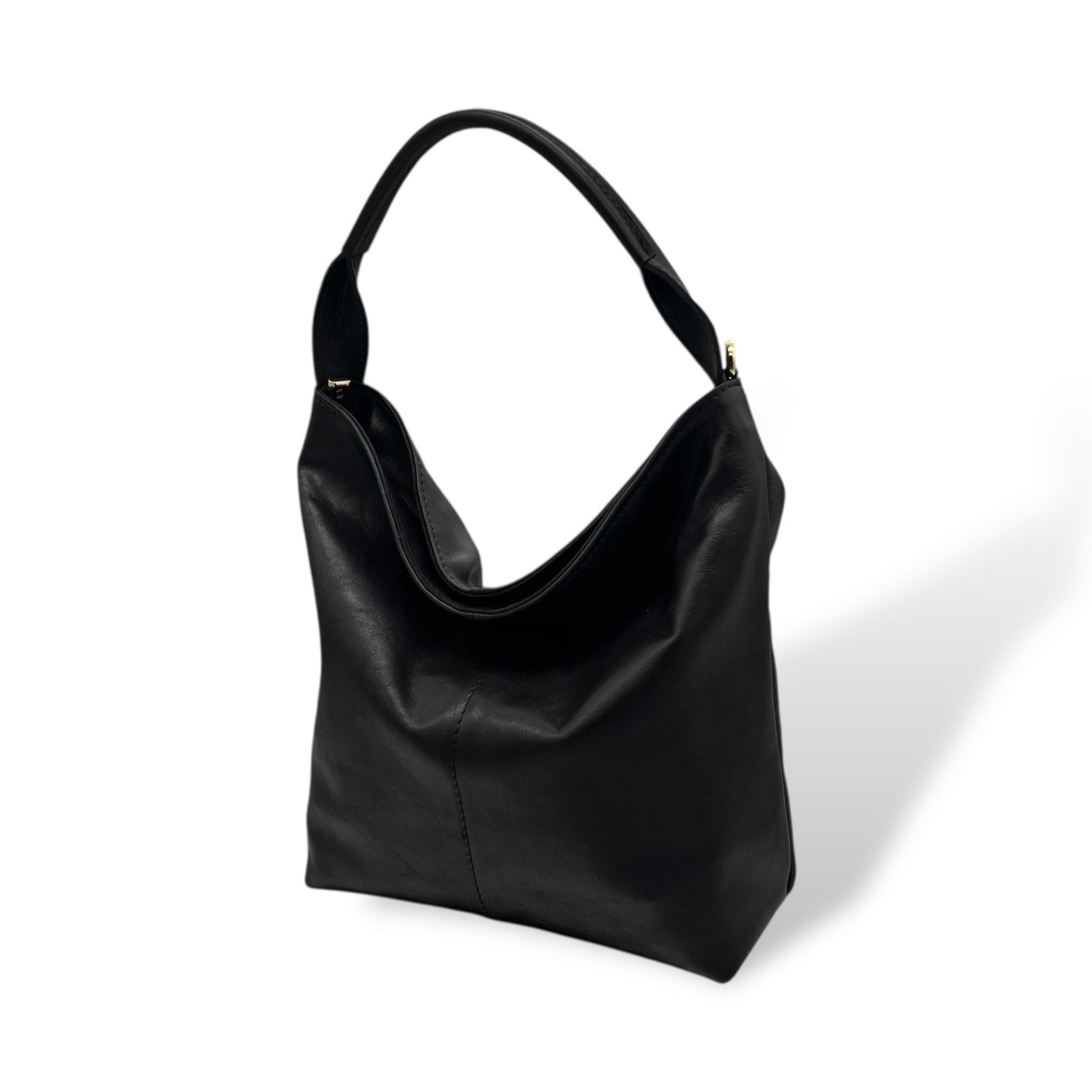 SACCA EMPIRE small - Women's hand-polished smooth calf leather shoulder bag