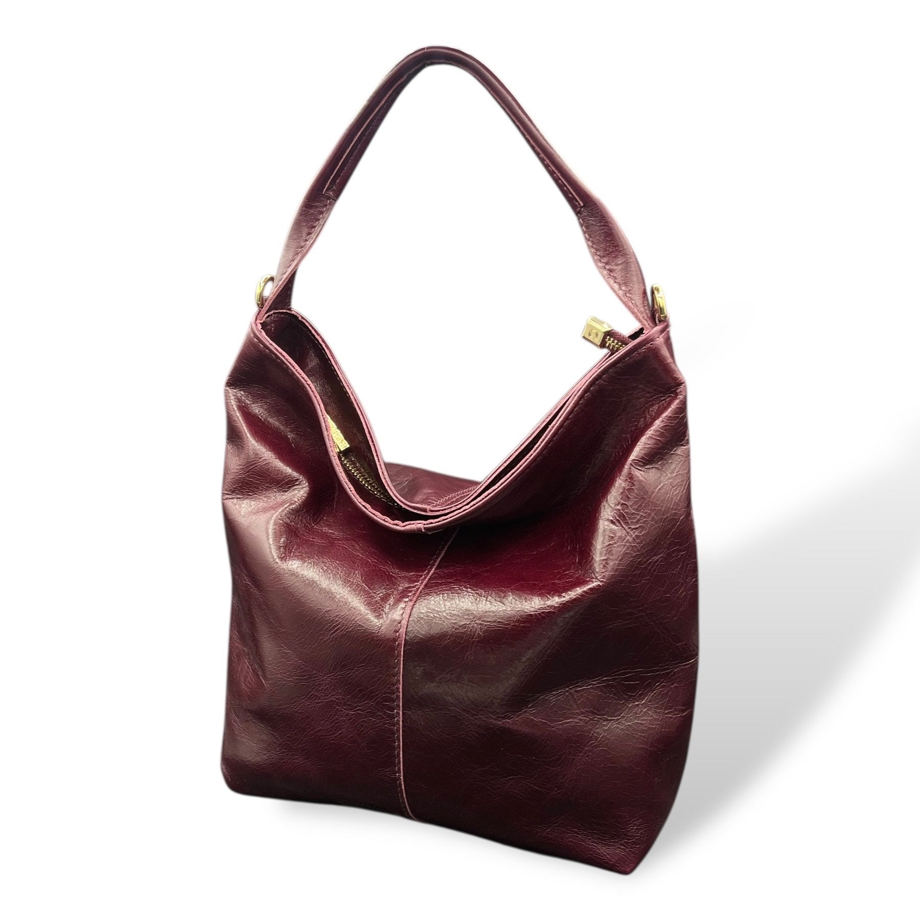 SACCA EMPIRE small - Women's calf leather shoulder bag