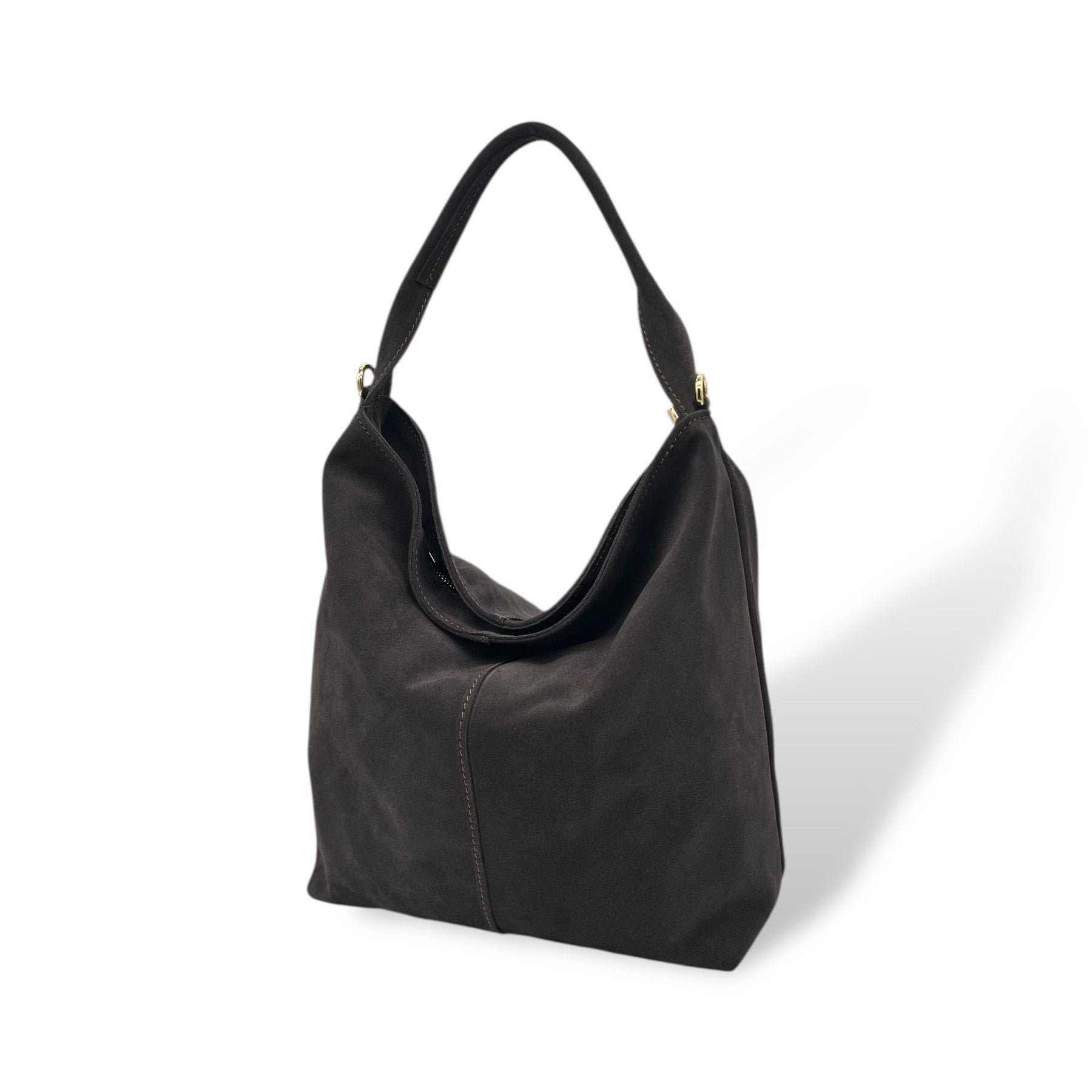 SACCA EMPIRE small - Women's suede calf leather shoulder bag