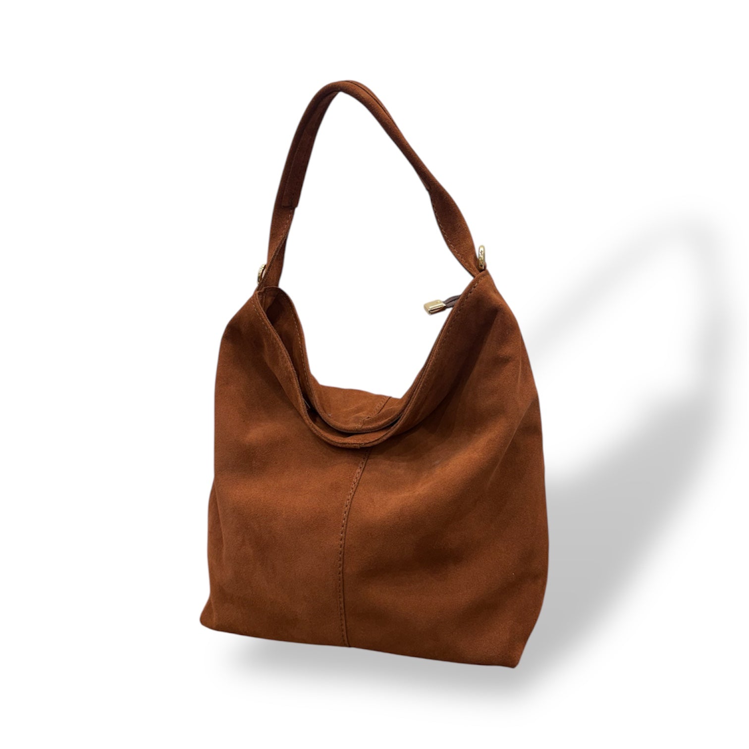 SACCA EMPIRE small - Women's suede calf leather shoulder bag