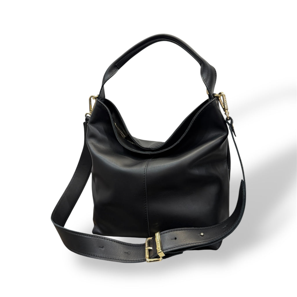 SACCA EMPIRE small - Women's smooth calf leather shoulder bag