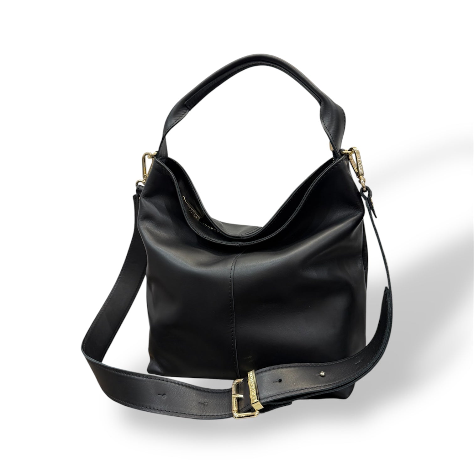SACCA EMPIRE small - Women's smooth calf leather shoulder bag