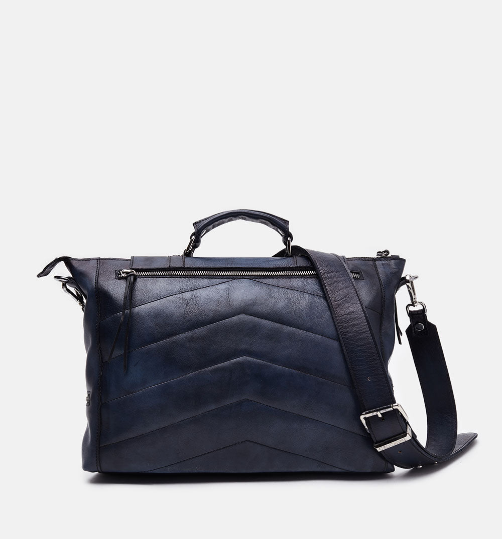 BLUE LEATHER CROSSBODY BAG