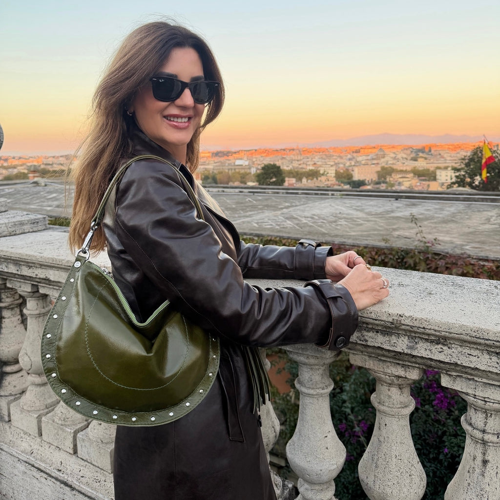 ISABEL - Women's calf leather shoulder bag