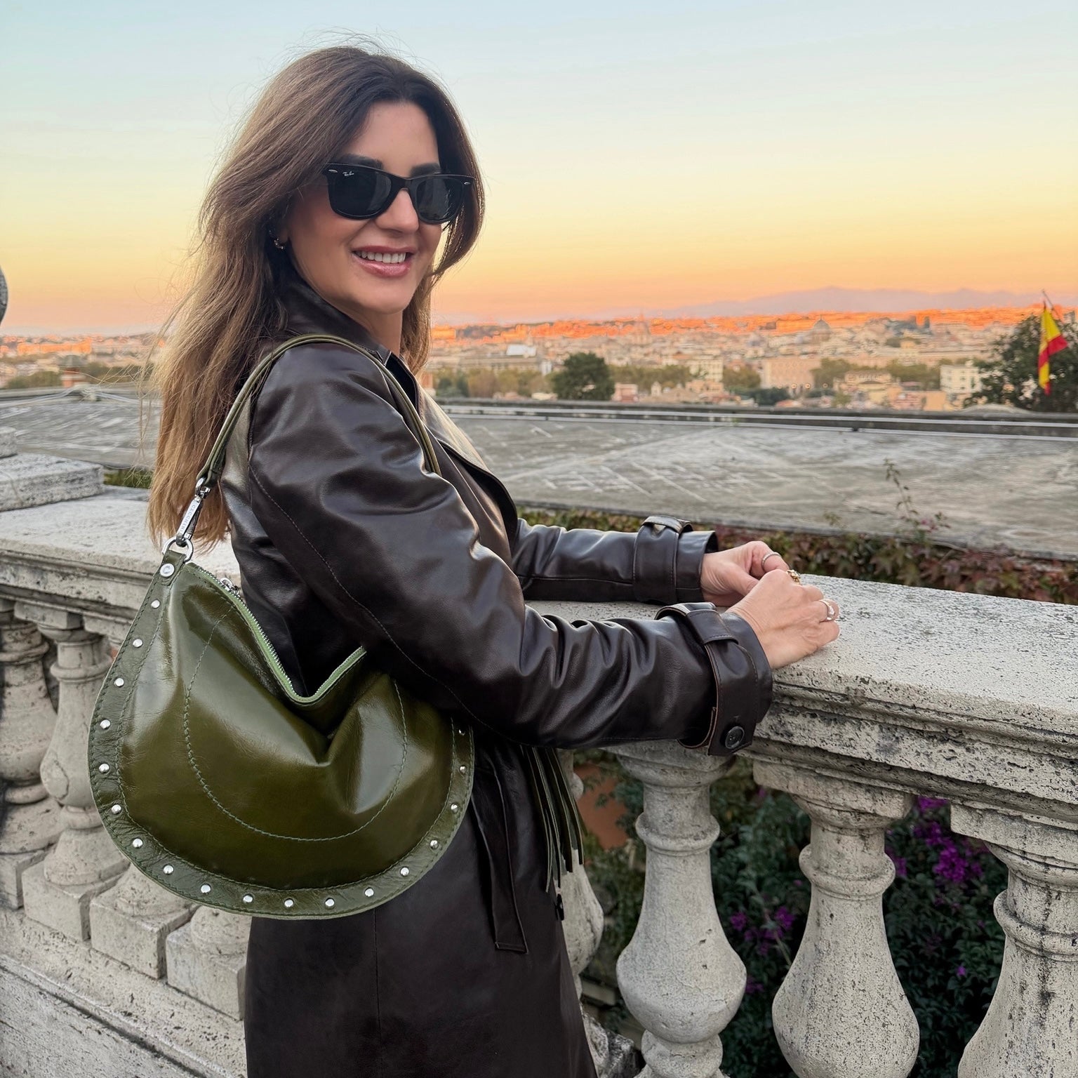 ISABEL - Women's calf leather shoulder bag