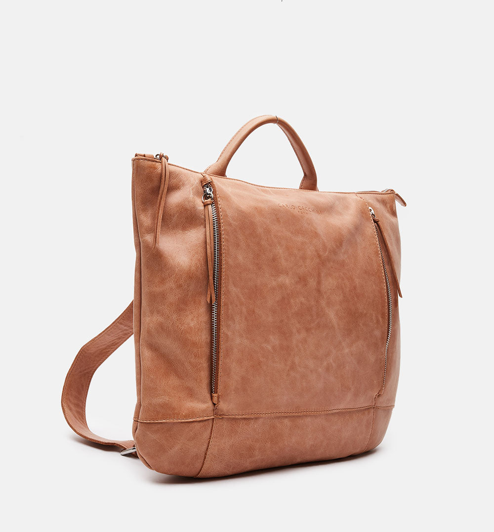 Men's brown Montana calf leather backpack - ZPR7