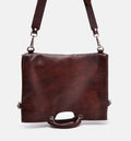 Men's brown crust calf leather crossbody bag - TOWER
