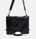 Men's Tresor black calf leather crossbody bag - TOWER