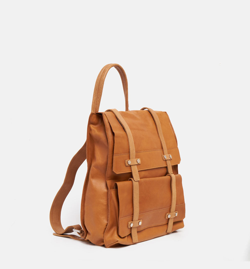 Men's brown Montana calf leather backpack - Z7