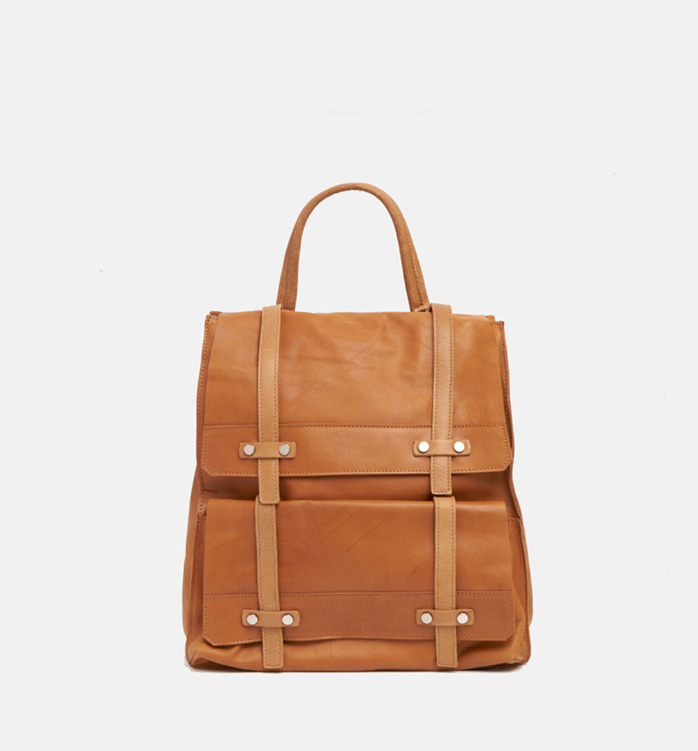Men's brown Montana calf leather backpack - Z7